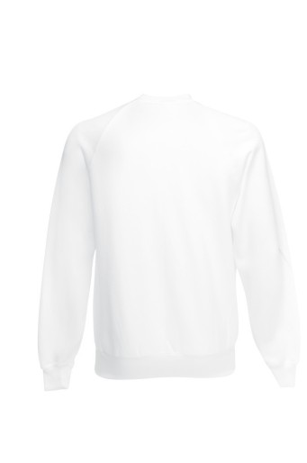 Fruit of the Loom, Classic Raglan Sweat, Classic Men's Hoodie, White, L