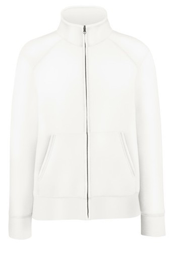 Fruit of the Loom, Ladies Premium Sweat Jacket, women's sweatshirt, white, XL