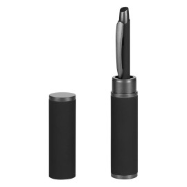 ORION SOFT, metal ball pen in metal gift tube, black