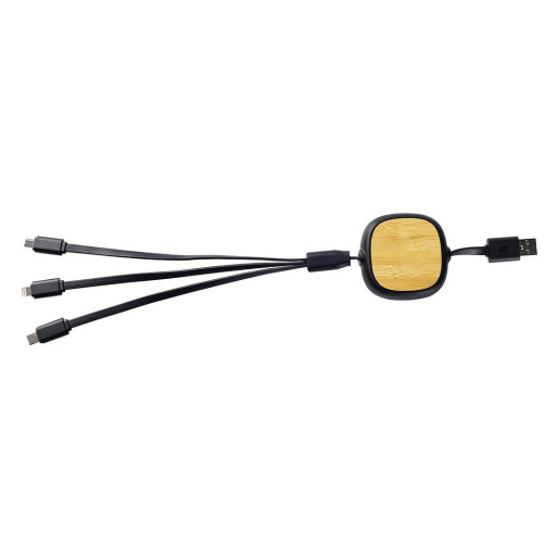 ARSENAL, usb charging cable 3 in 1, 1.18 m long, black