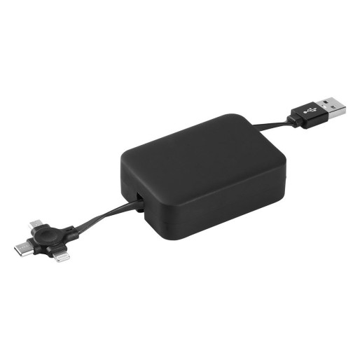 GLOBAL, usb cable 3 in 1 and phone holder, black