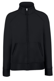 Fruit of the Loom, Ladies Premium Sweat Jacket, women's sweatshirt, black, XL