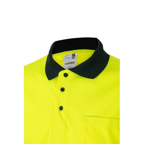 VL CUPID. Two-tone bird-eye polo shirt (160g/m²) with short sleeves, in polyester (100%)