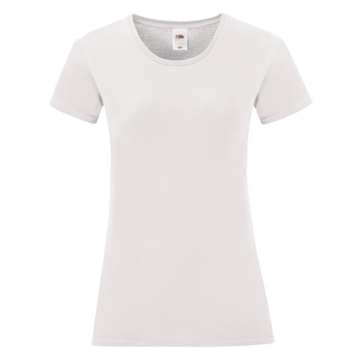 Fruit of the Loom, LADIES ICONIC 150T, ženska pamučna majica, bela boja