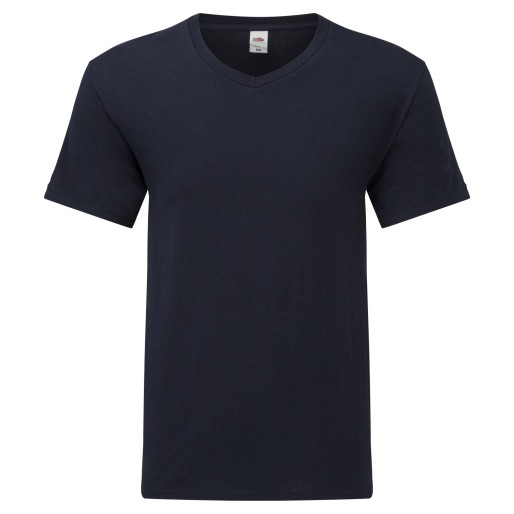 Fruit of the Loom, ICONIC 150 V-NECK, pamučna majica sa V izrezom,tamno teget boja