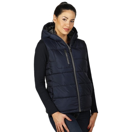 STORM LADY, women’s padded winter vest, blue