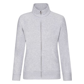 Fruit of the Loom, Ladies Premium Sweat Jacket, Women's Sweatshirt, Ash Gray, L