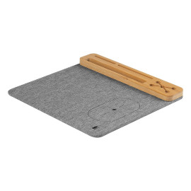 TECH PAD, mouse pad and wireless charger, 15w, gray