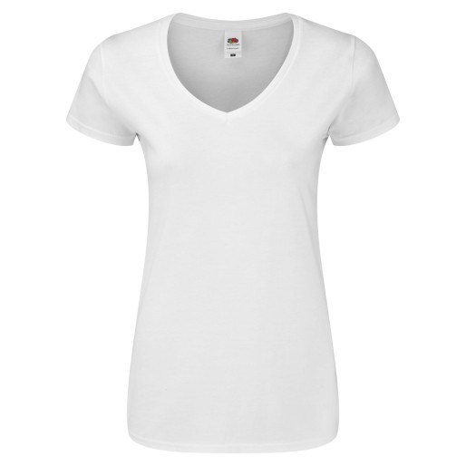 Fruit of the Loom, LADIES ICONIC 150 V-NECK, cotton t-shirt