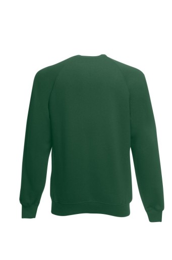 Fruit of the Loom, Classic Raglan Sweat, Classic Men's Hoodie, Forest Green, L