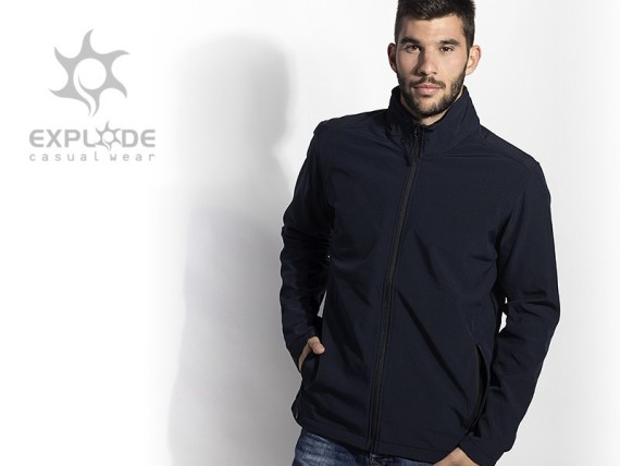 NERO, men's softshell jacket, dark blue