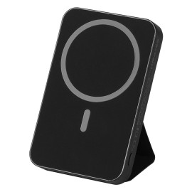 VEKTOR PD, power bank with magnet 5.000 mah, wireless charger, 15w, black