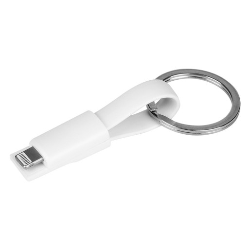LINK, usb charging cable 2 in 1, keychain, white