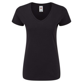 Fruit of the Loom, LADIES ICONIC 150 V-NECK, cotton t-shirt