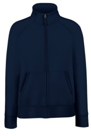 Fruit of the Loom, Ladies Premium Sweat Jacket, ženski duks sa cibzarom, tamno teget, 2XL