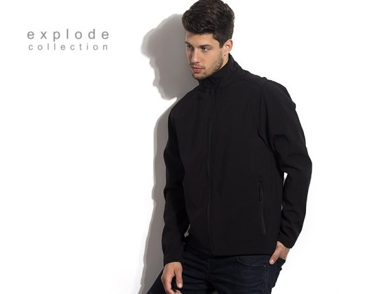 NERO, unisex softshell jacket, black