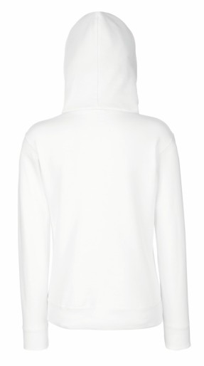 Fruit of the Loom, Ladies Premium Hooded Sweat Jacket, women's hooded sweatshirt, white, L