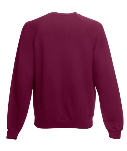 Fruit of the Loom, Classic Raglan Sweat, Classic Men's Hoodie, Burgundy, L