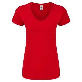 Fruit of the Loom, LADIES ICONIC 150 V-NECK, cotton t-shirt