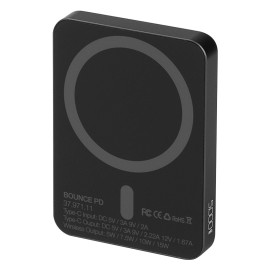BOUNCE PD, power bank with magnet 5.000 mah, dark gray