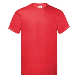 Fruit of the Loom, Original T, men's cotton T-shirt, red, S