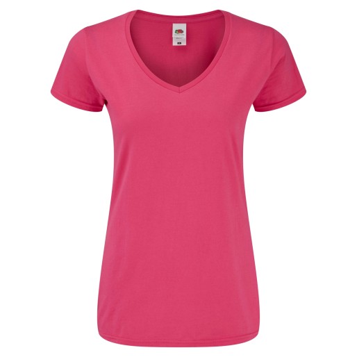 Fruit of the Loom, LADIES ICONIC 150 V-NECK, cotton t-shirt