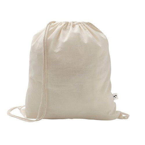 SALAMANCA. Drawstring bag in recycled cotton (70%) and polyester (30% rPET) (150 g/m²)