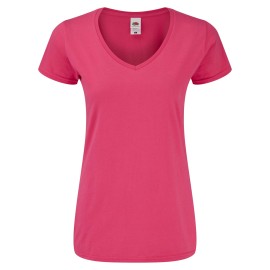 Fruit of the Loom, LADIES ICONIC 150 V-NECK, cotton t-shirt