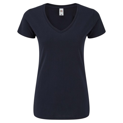 Fruit of the Loom, LADIES ICONIC 150 V-NECK, cotton t-shirt
