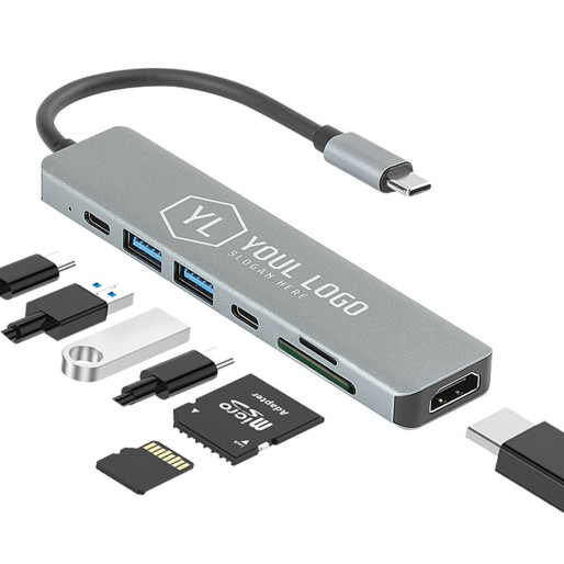 VOLT 7IN1, usb razdelnik sa 7 ulaza, tamno sivi