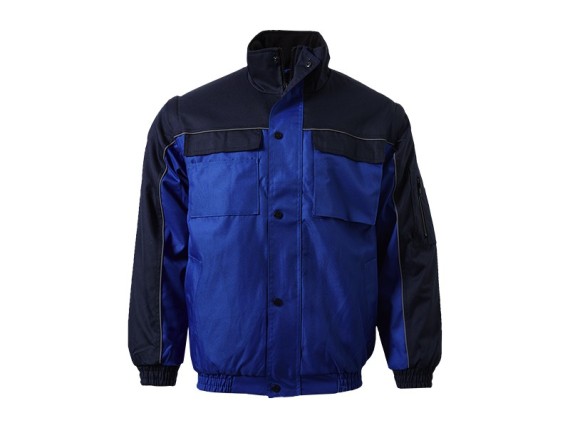 SHIFT, workwear jacket with zip-off sleeves blue