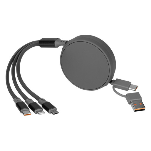 ONES 6IN1, usb charging cable 6 in 1, gray