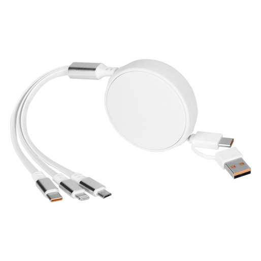 ONES 6IN1, usb charging cable 6 in 1, white