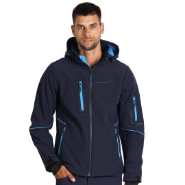 PANTHER JACKET, softshell hooded jacket, blue