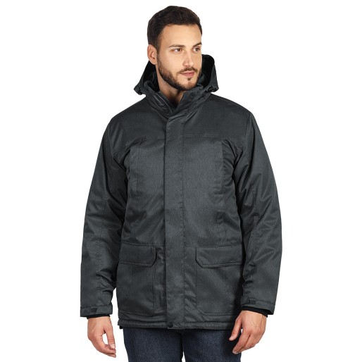 YETI, unisex hooded winter jacket, dark gray