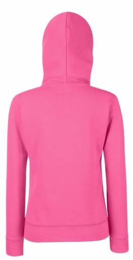 Fruit of the Loom, Ladies Premium Hooded Sweat Jacket, ženski duks sa kapuljačom i cibzarom,fuksija , L