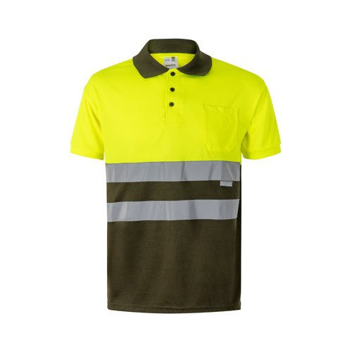 VL CUPID. Two-tone bird-eye polo shirt (160g/m²) with short sleeves, in polyester (100%)