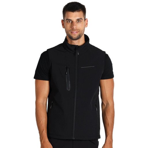 PANTHER VEST, softshell prsluk, crni