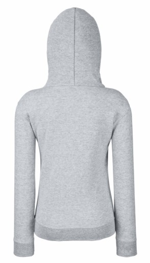 Fruit of the Loom, Ladies Premium Hooded Sweat Jacket, Women's Hooded Sweatshirt, Ash Gray, L