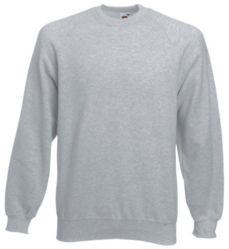Fruit of the Loom, Classic Raglan Sweat, klasični muški duks, pepeljasto siva, XL