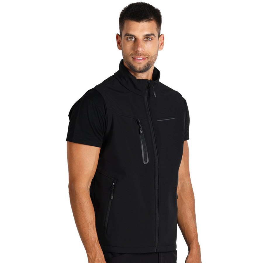 PANTHER VEST, softshell prsluk, crni