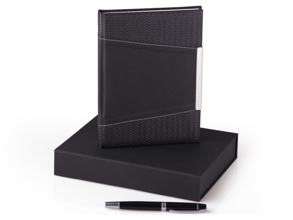 CONCEPT, set u lux kutiji, rokovnik A5 formata i metalna roler olovka