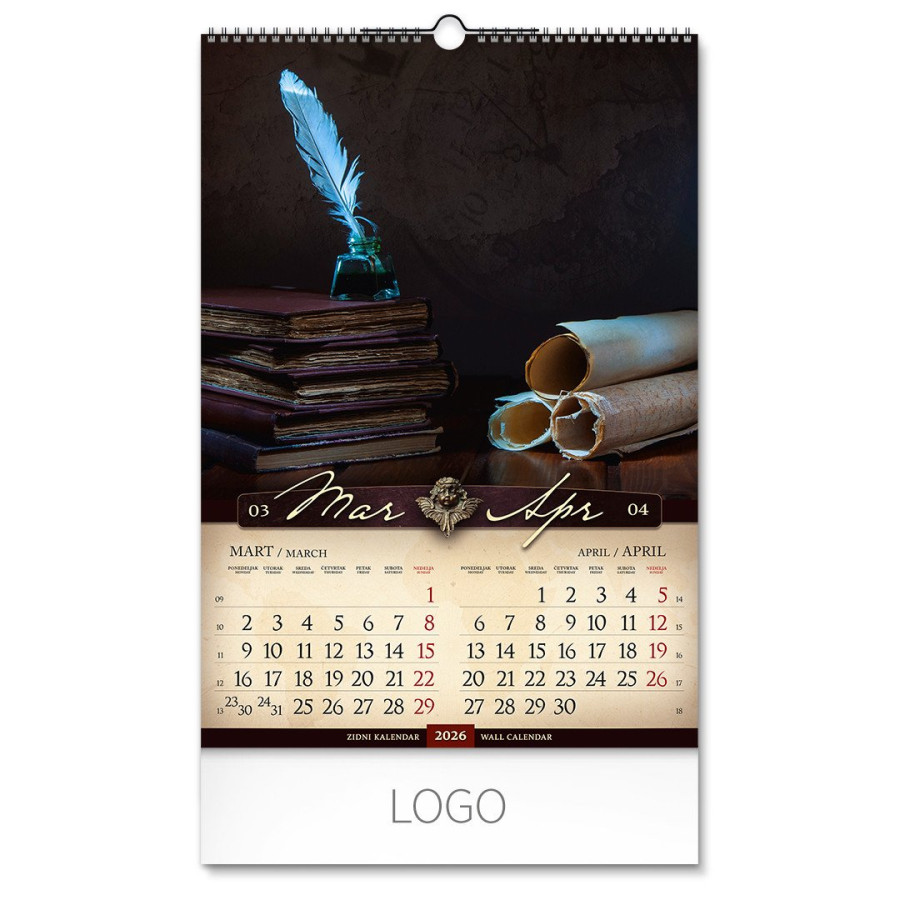 ANTIQUE, wall calendar, 7 pages, b3 format