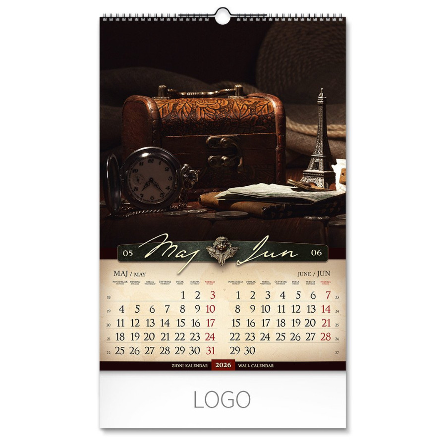 ANTIQUE, wall calendar, 7 pages, b3 format