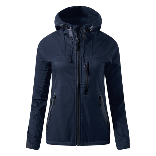 BLACK PEAK WOMEN, women’s softshell hooded jacket blue