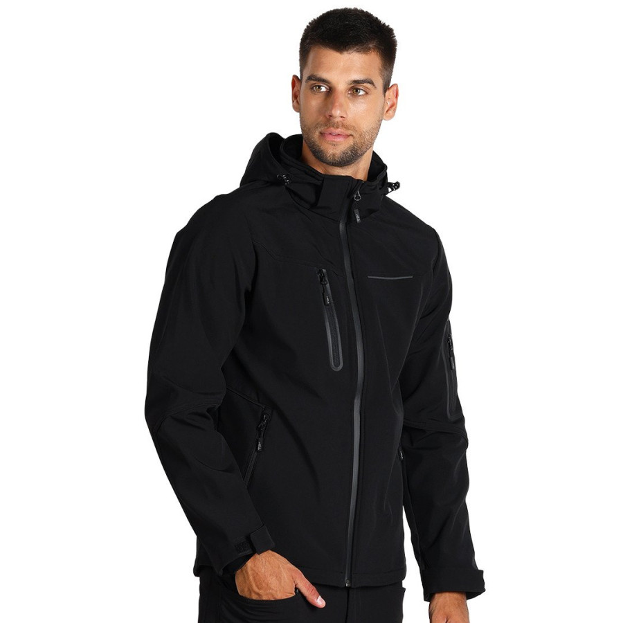PANTHER JACKET, softshell jakna sa kapuljačom, crna