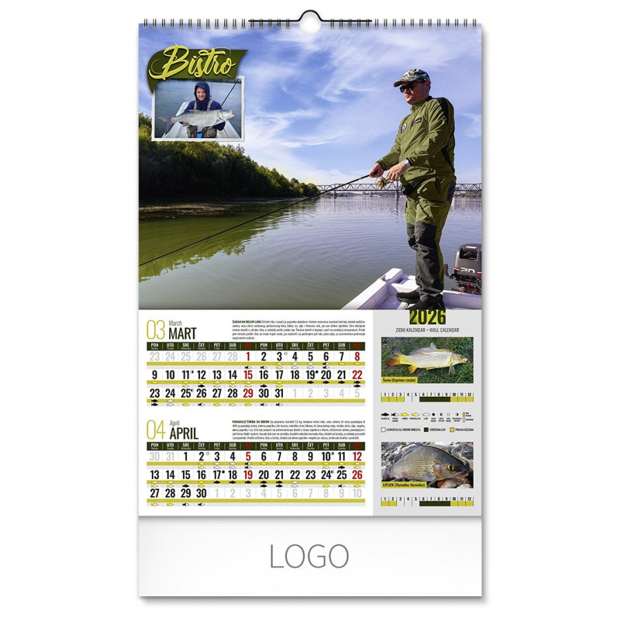 BISTRO, wall calendar, 7 pages, b3 format