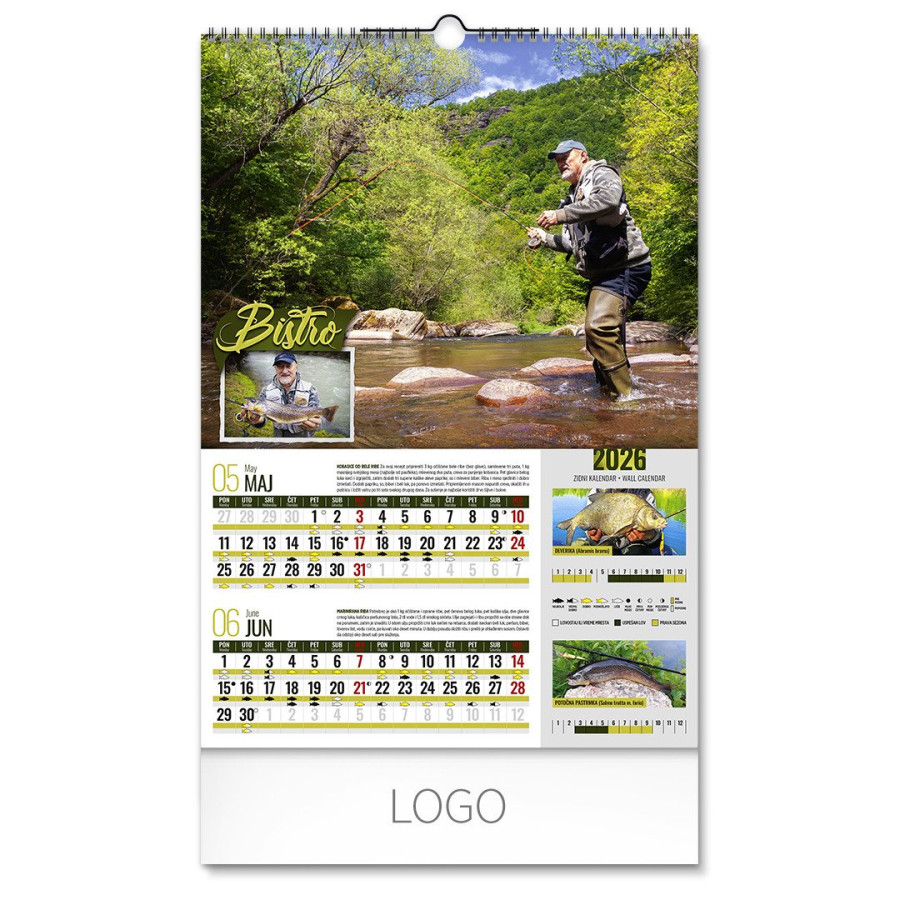 BISTRO, wall calendar, 7 pages, b3 format