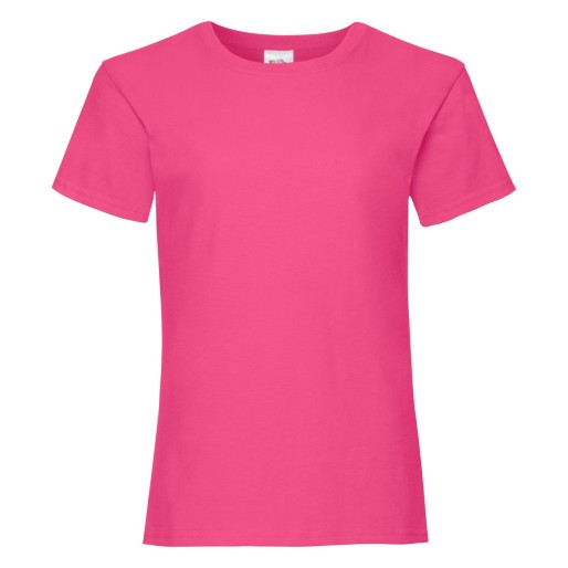 Fruit of the Loom, Valueweigtht Women's Children's T-shirt, Fuchsia, 14-15