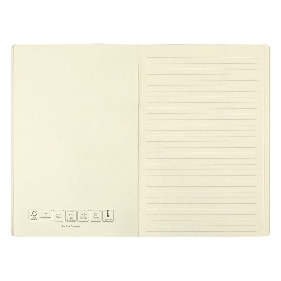 TISA, a5 notebook with pen holder, black